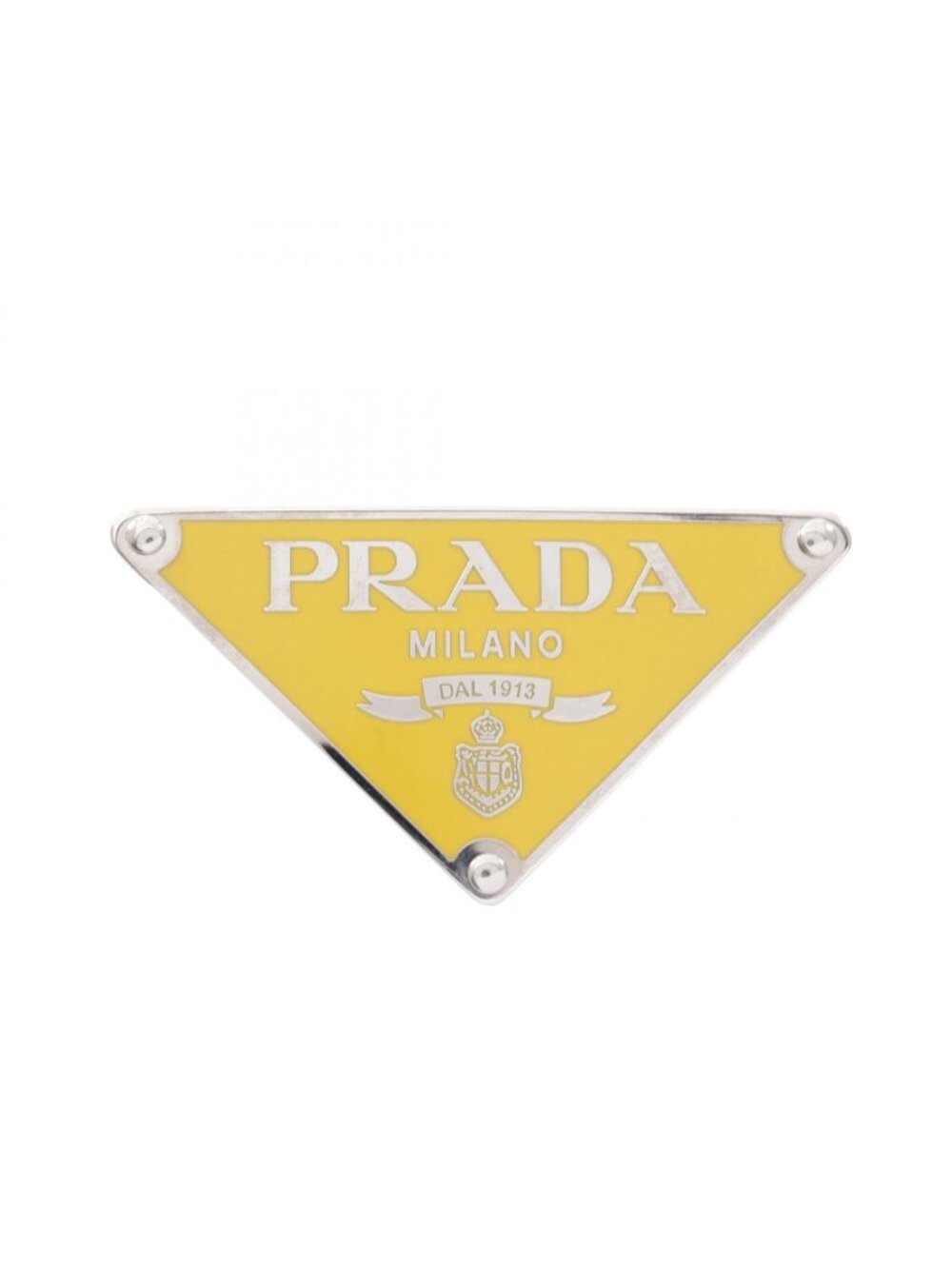Prada Triangle Logo Buckle Yellow Belt